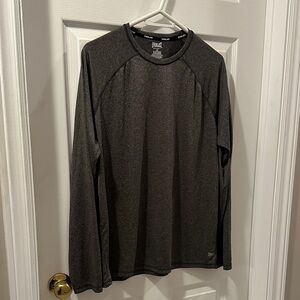 EVERLAST Minimalist Men's Charcoal Long Sleeve Tee Sz L